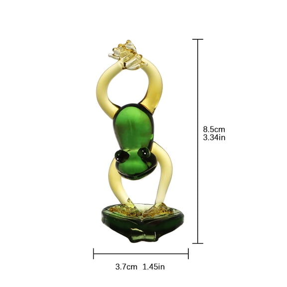 Crystal Frog Figurines Glass Decor Animal Figurines, Frog Gifts for Women Collectible Figurines Paperweights Birthday for Mom FriendsFrog Upside Down