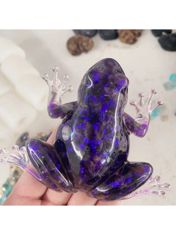 Crystal Frogs Ornament Home Gift, Usupdd Resin Crystal Frogs Home Decoration, Exquisite Craftsmanship Small Resin Ornaments Office Desktop Decoration