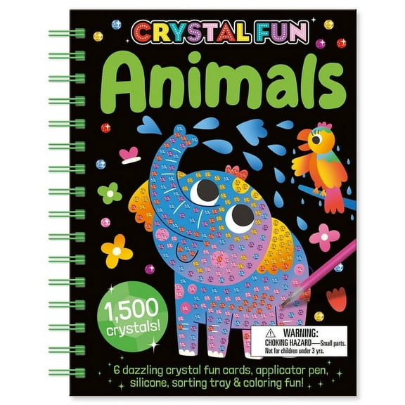 Crystal Fun Crystal Fun: Animals: Create Sparkling Creations with the All-In-One Crystal Art Set, (Spiral-Bound)