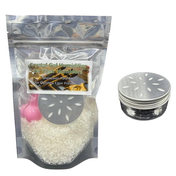 Crystal Gel Humidification Granules for Humidors – 8 Oz Bag with Diffuser