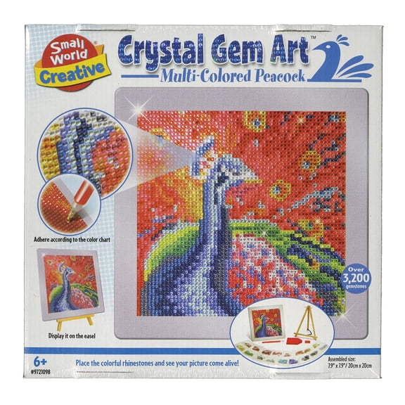 Crystal Gem Art Multi-Colored Peacock