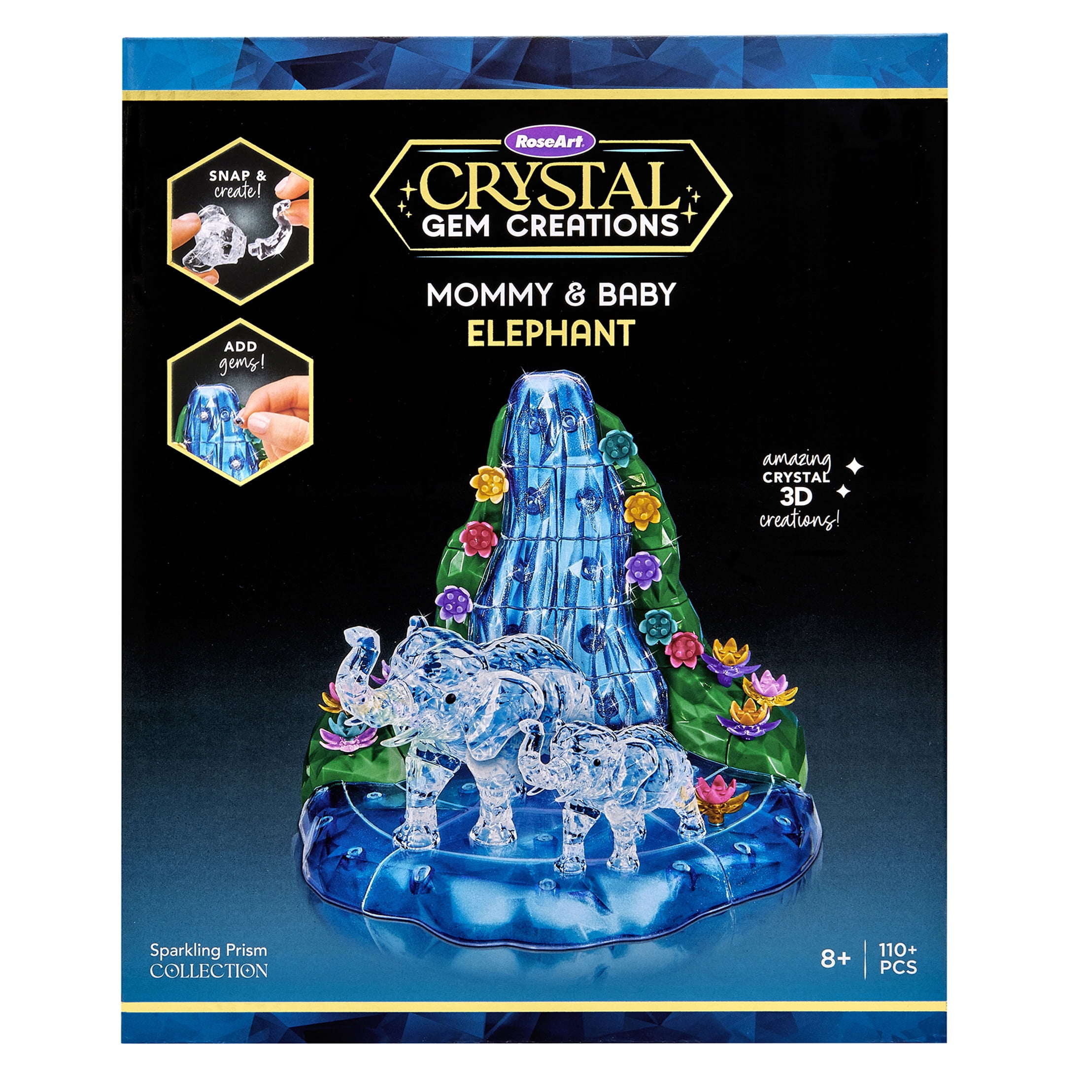 Crystal Gem Creations Mommy & Baby Elephant by RoseArt, 110+