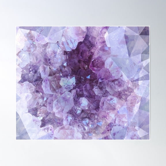 Crystal Gemstone Poster Wall Art, Modern Wall Decor For Living Room Bedroom, 16x24 UNFRAMED