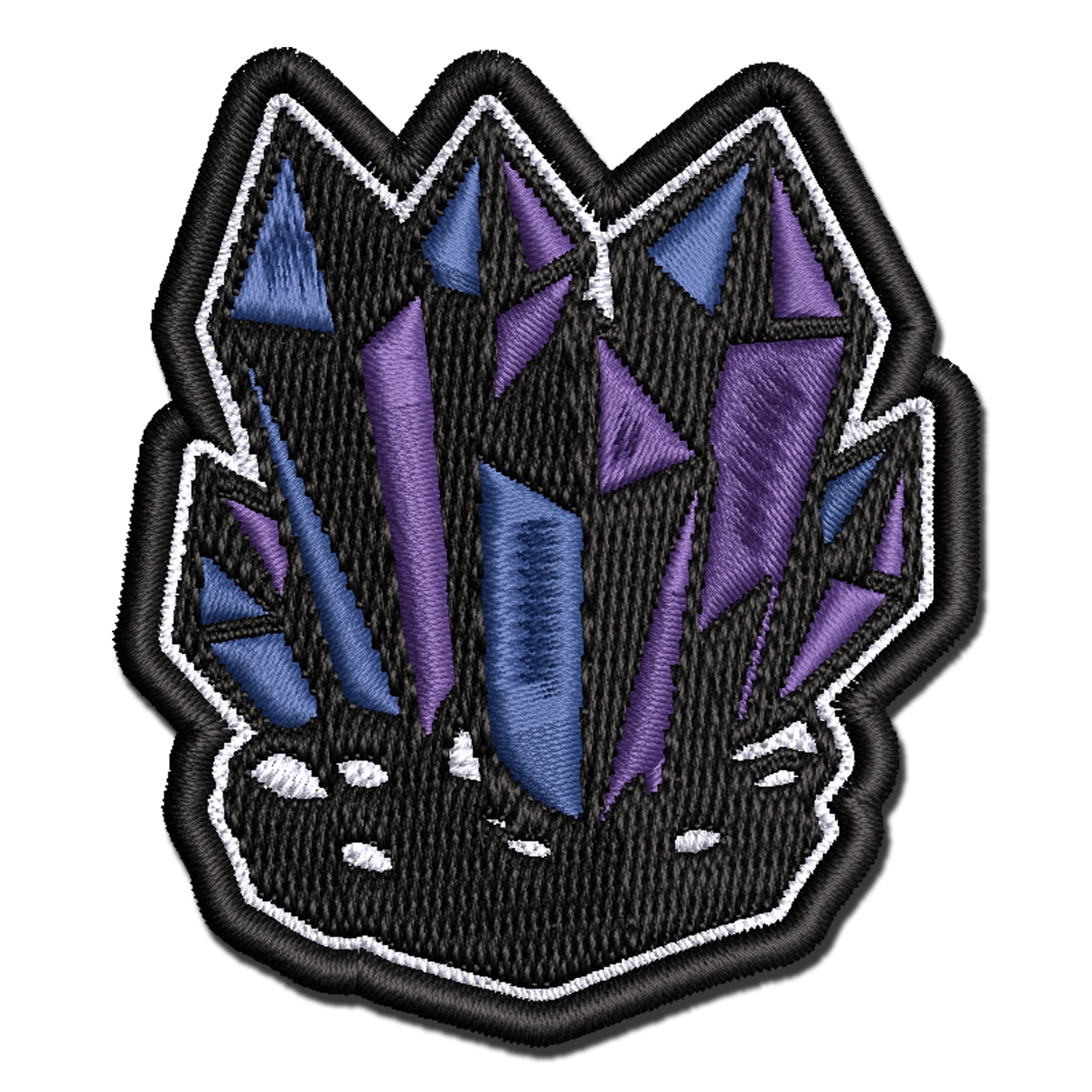Crystal Geode Applique Multi-Color Embroidered Iron-On Patch - 3.5 Inch Large
