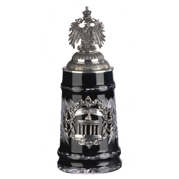 Crystal German Beer Stein 0.5 liter tankard, beer mug