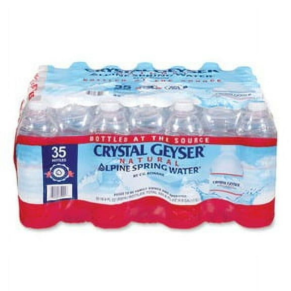 Crystal Geyser 35 Bottle per case of Alpine Spring Water, 16.9oz Bottles, Bottled at the Source