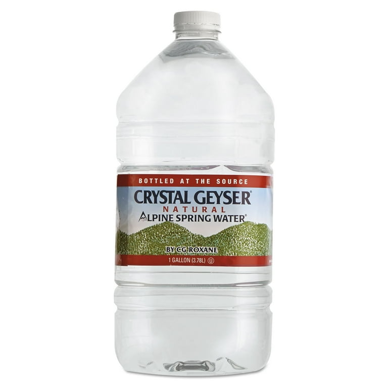 Crystal Geyser Purified Bottled Water, 1 Gallon Drinking Jug, 6