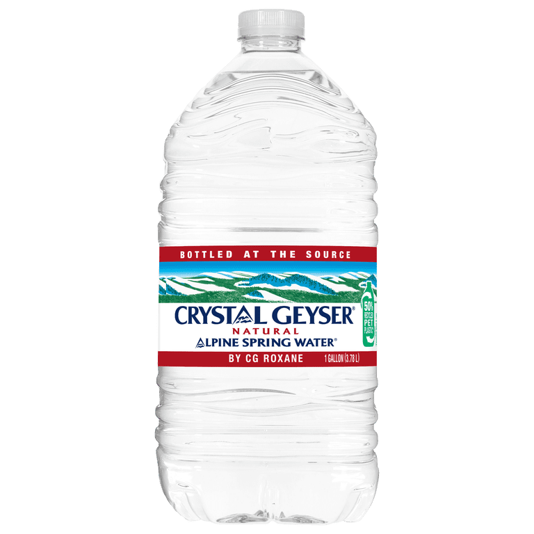 Crystal Geyser, Spring Water, 1 Gallon Plastic Jug, Naturally