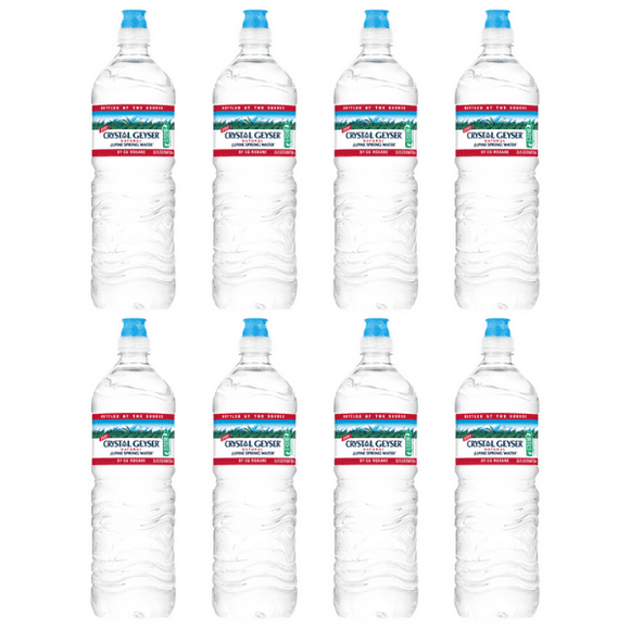 Crystal Geyser Alpine Spring Water  25.3floz Bottles, Pack of 8