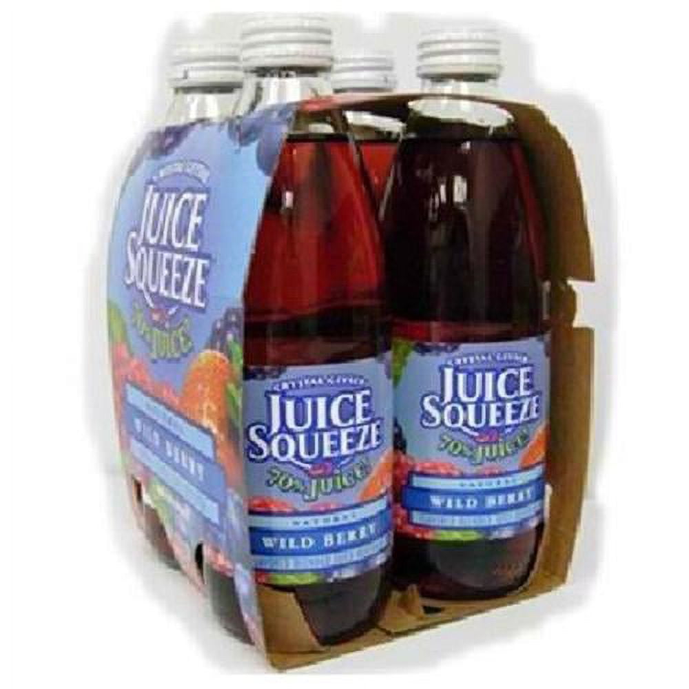 Crystal Geyser Juice Squeeze Wild Berry Juice, 12 Fl. Oz., 4 Count