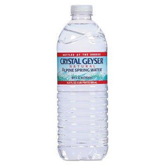 Crystal Geyser Natural Alpine Spring Water, 16.9 oz (Pack of 35)