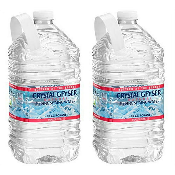 CRYSTAL GEYSER SINCE 1977 Purified Water 1 Gallon, 25.4 Fl Oz, (Pack of 2)