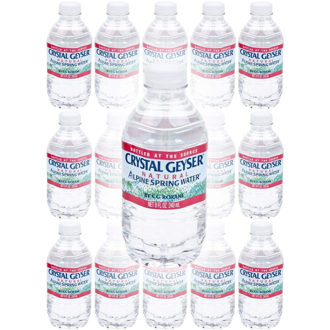 Crystal Geyser Water, Purified Water, 8 Fl Oz (Pack of 15, Total of 120