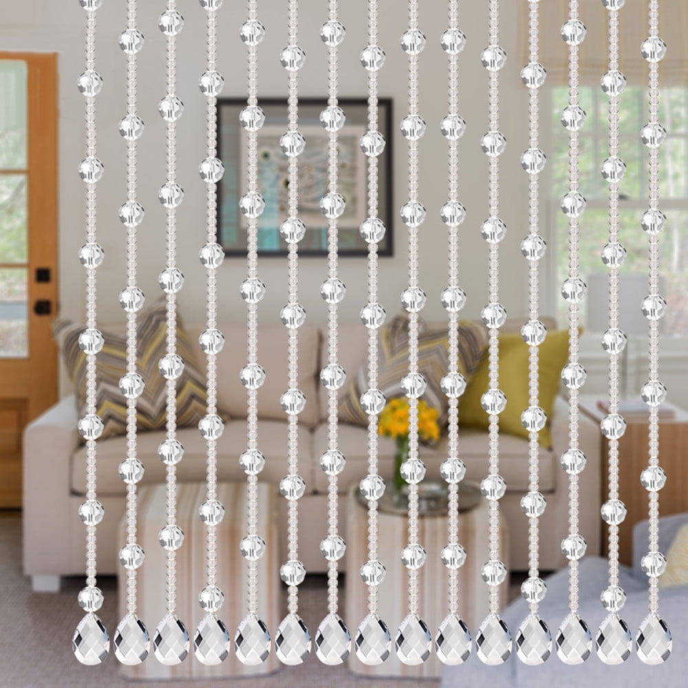 Crystal Glass Bead Curtain Living Room Bedroom Window Door Blinds On  Windows All transparent