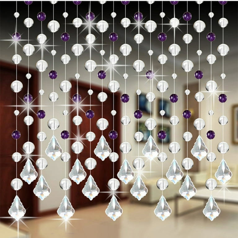 Crystal Glass Bead Curtain Luxury Living Room Bedroom Window Door Wedding  Decor