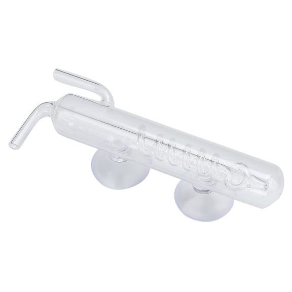 Crystal Glass Bubble Counter For Fish Tanks, Easy CO2 Monitoring Suction Cup Mount