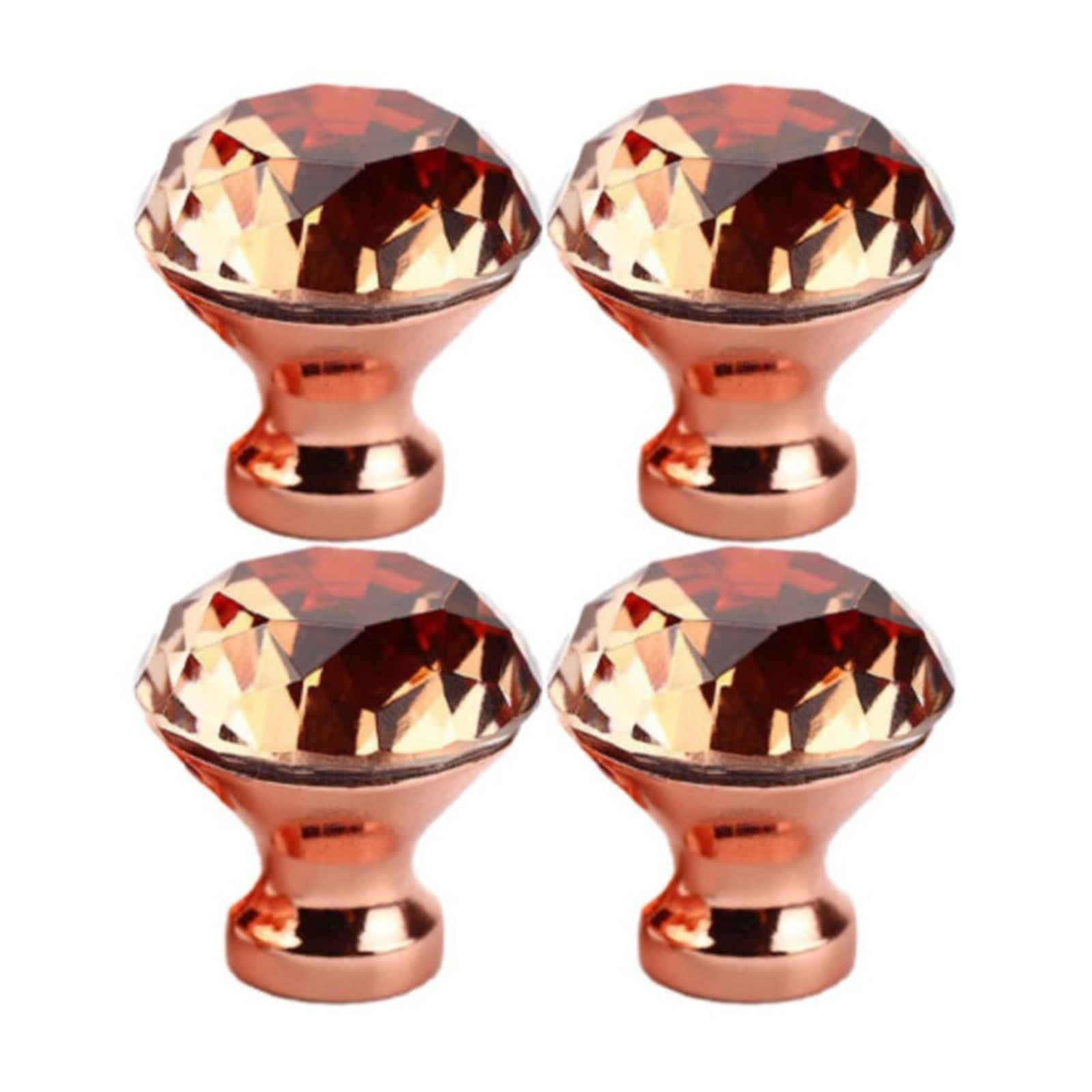 Crystal Glass Cabinet Knobs 30mm Diamond Shape Drawer Kitchen Cabinets Dresser Cupboard Wardrobe Pulls Handles
