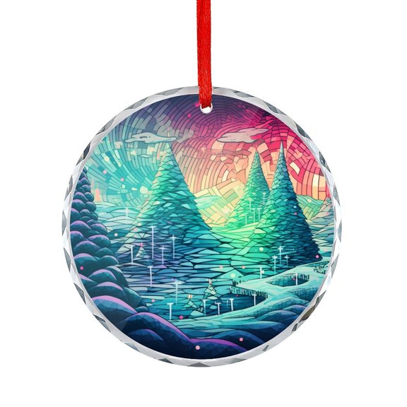 Crystal Glass Christmas Ornament Christmas Tree Crystal Glass Christmas Decor with Holiday Design Christmas for Xmas Tree