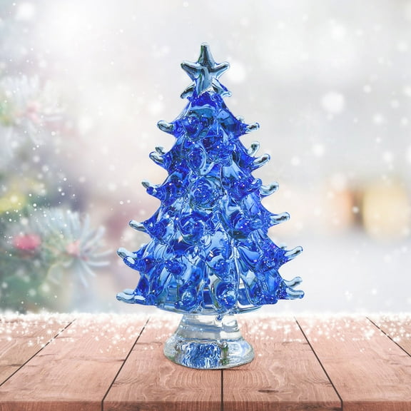 Glass Christmas Tree Festival Home Party Ornaments Xmas Decoration