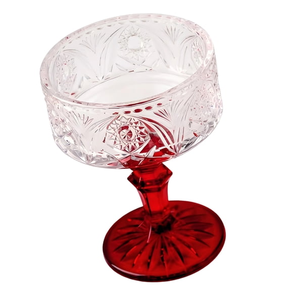 Crystal Glass Dessert Bowl With Tall Stem Goblet Cup For Cold Treats And Snacks