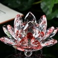 thumbnail image 1 of Crystal Glass Flower Paperweight Feng Shui Ornament Decor Collection, Represents Peace And Enlightenment, Transforms Bad Luck To Good Luck, Excellent Energy Conductor, 60Mm, 1 of 3