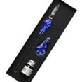 thumbnail image 1 of Crystal Glass Intarsia Dip Pen Fountain Pen Kit Vintage Calligraphy Signatures Pen, Dark Blue, 1 of 7