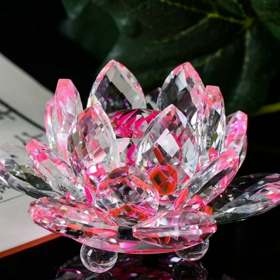 Crystal Glass Lotus Flower,Candle Tea Light Holder Buddhist Candlestick Wedding Bar Party Home Decor