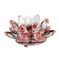 thumbnail image 1 of Crystal Glass Lotus Flower Candle Tea Light Holder - Buddhist Candlestick for Decoration and Meditation, 3.1-inch Size, in G, 1 of 4