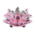 thumbnail image 1 of Crystal Glass Lotus Flower Candle Tea Light Holder - Buddhist Candlestick for Decoration and Meditation, 3.1-inch Size, in H, 1 of 4