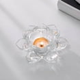thumbnail image 1 of Ywbawe Crystal Glass Tealight Candle Holder Flower Shaped Centerpiece for Wedding Party Home Table Decor, 1 of 7