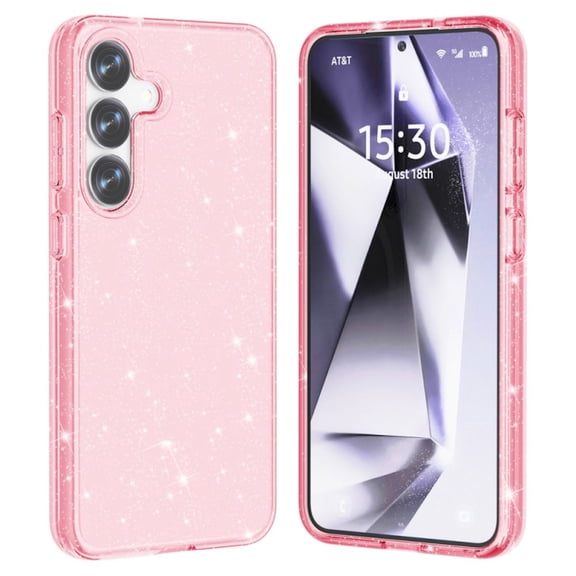 Crystal Glitter Fusion Case for Samsung Galaxy S25 - Pink