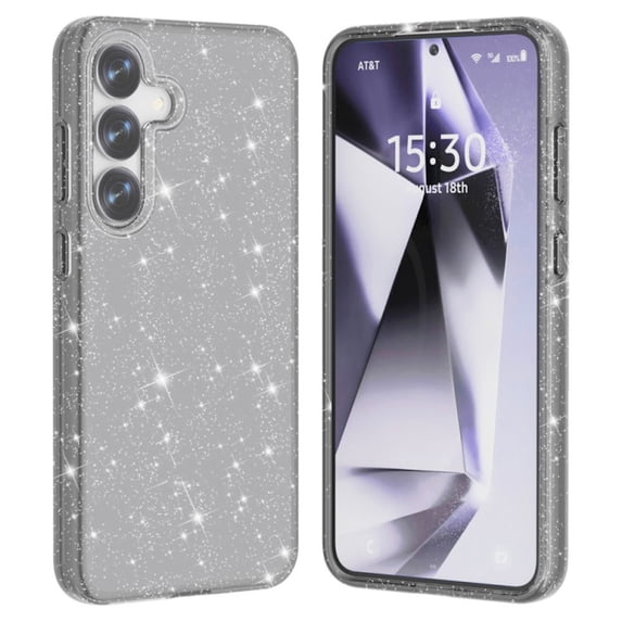 Crystal Glitter Fusion Case for Samsung Galaxy S25 - Smoke