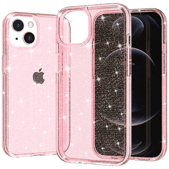 Crystal Glitter Fusion Case for iPhone 13 Pro Max - Pink