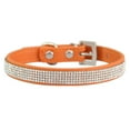 thumbnail image 1 of Crystal Glitter Rhinestone  Pet Collar Leather Puppy Necklace Collars for Small Medium Large Dogs Cat Chihuahua Pug Accessories (Orange,L), 1 of 7