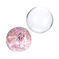 thumbnail image 1 of Crystal Glitter Squishy Stress Ball with Colorful Confetti Filling, 1-Pack, Pink Transparent Design, for Kids and Adults Relaxation, Sensory Squeeze Toy, 1 of 3