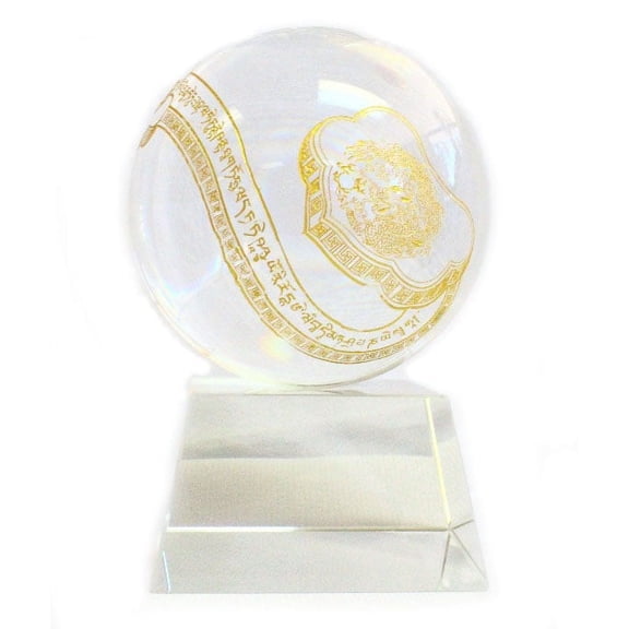 Crystal Globe, Crystal Sphere with Ru Yi