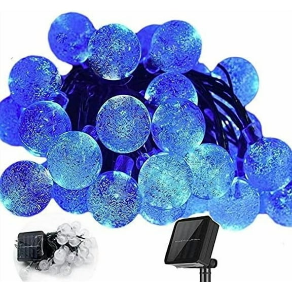 Crystal Globe Fairy String Lights, 7m 50LED Crystal Ball String Lights Solar Bubble Ball String Lights Waterproof for Garden