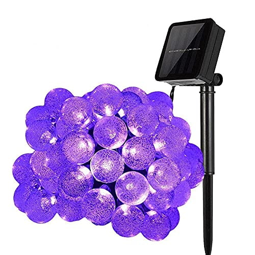 Crystal Globe Fairy String Lights, 7m 50LED Crystal Ball String Lights Solar Bubble Ball String Lights Waterproof for Garden