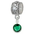thumbnail image 1 of Crystal Green Channel Drop - Rejoice Charm Bead, 1 of 1