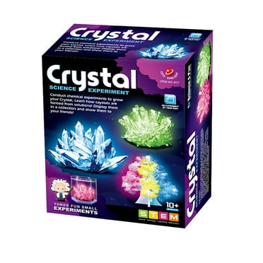 Crystal Growing Science Experimental Kit with Display Cases - Easy Diy Stem Toy Lab Experiment Specimens, A Great Educational Gift for Kids & Teens