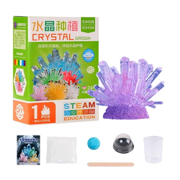 Crystal Growing Science Kit, Crystal Crafting Kit, Vibrant Crystals in Just 3 to 5 Days