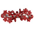 thumbnail image 1 of Crystal Hair Barrettes, Rhinestone Flower Leaf Shape Hairpins Hair Clips, Sparkly Austrian Hairgrip Hair Headwear Accessories for Women Girls (White), 1 of 4