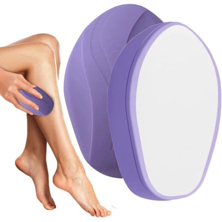 Crystal Hair Eraser, Magic Crystal Hair Remover Stone, Nano Crystal Painless Exfoliation Hair Removal Tool for Men and Women, Fast & Easy Smooth Silky Skin Epilator for Arms Legs Back (Purple)