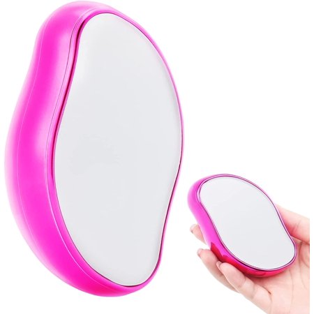 Crystal Hair Eraser, Painless Exfoliating Hair Removal Tool for Back of Arms Legs, Crystal Hair Eraser and Skin Exfoliating Tool for Any Part of The Body ((Rose red))