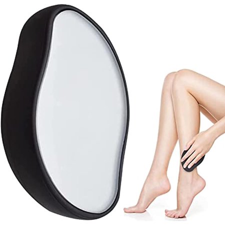 Crystal Hair Eraser, Hair Removal Epilator Device, Arm and Leg Hair Remover Gift, Ladies, Men, Razor Alternative Magic Shaver, Hair Removal Stone, Soft Smooth Silky Skin(black)