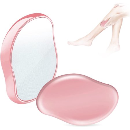 Crystal Hair Eraser Reusable Crystal Hair Remover Magic Painless Exfoliation Hair Removal Tool Hair Eraser for Woman and Man(Pink)