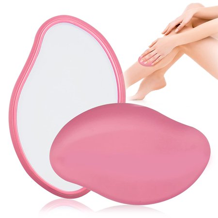 Crystal Hair Eraser,Reusable Crystal Hair Remover Magic Painless Exfoliation Hair Removal Tool, Magic Hair Eraser for Back Arms Legs Fast & Easy Crystal Hair Eraser for Women and Men - Pink