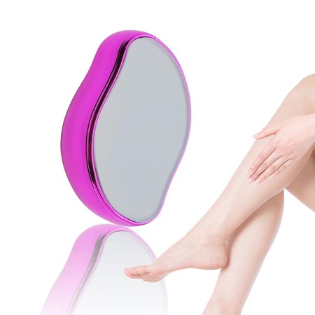 Crystal Hair Eraser for Women and Men, Magic Hair Remover Painless Exfoliation Magic Hair Removal Tool, Crystal Hair Remover for Arms Legs Back (ROSE PINK)