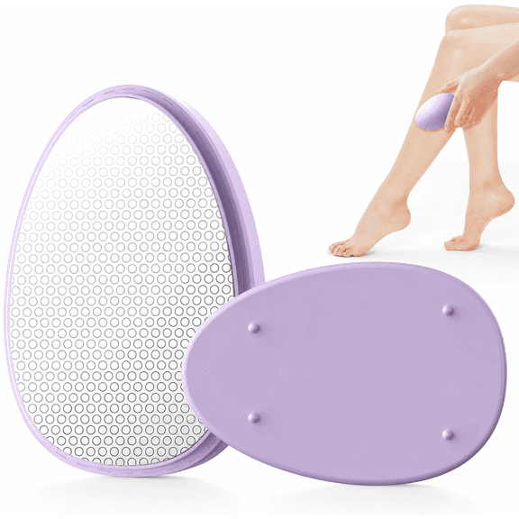 Crystal Hair Eraser for Women and Men, Reusable Gentle Hair Remover - Glass Exfoliator Epilator for Legs, Arms & Back, Compact Travel Device for At-Home Use