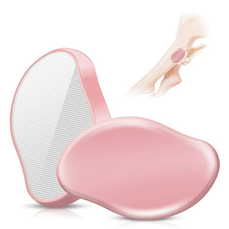 Crystal Hair Eraser for Women and Men, Reusable Crystal Hair Remover Magic Painless Exfoliation Hair Removal Tool, Magic Hair Eraser for Back Arms Legs (Pink)